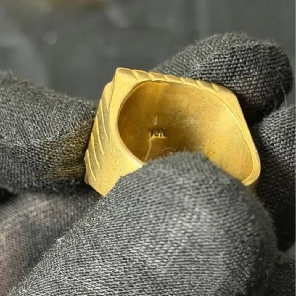 10K Gold Rooster Signet Ring 18.22g Size 10